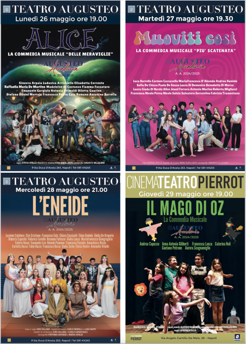 dal 26 al 29 maggio 2025 - SPETTACOLI DELL'ACCADEMIA AUGUSTEO - TEATRO AUGUSTEO - Napoli