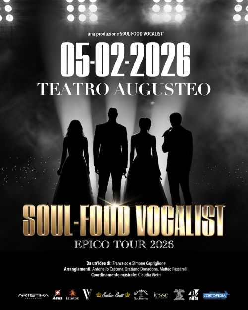 5 febbraio 2026 - SOUL-FOOD VOCALIST - TEATRO AUGUSTEO - Napoli